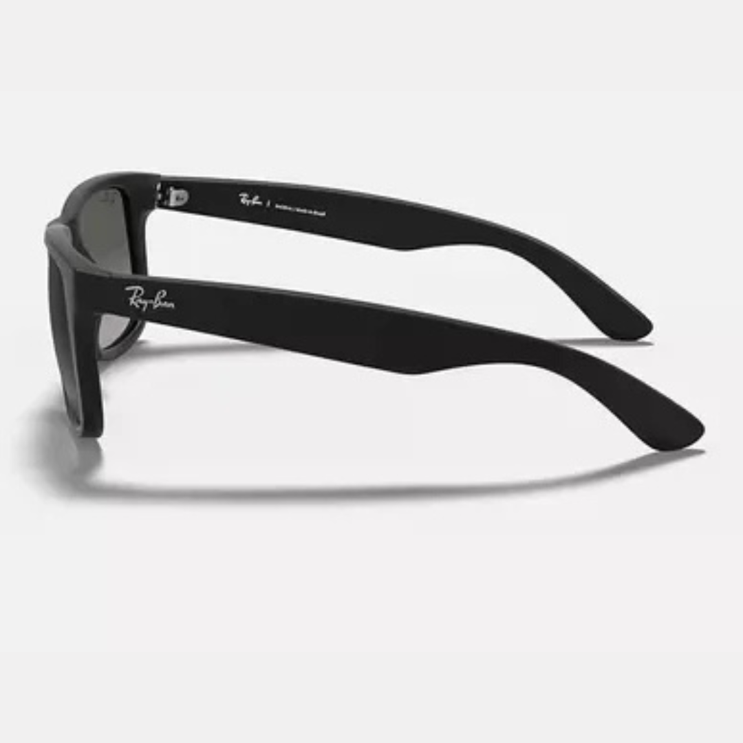 Ray-Ban Justin Classic RB4165 – Anteojos de Sol Negro Mate con Lente Negro Transparente - Imagen 2