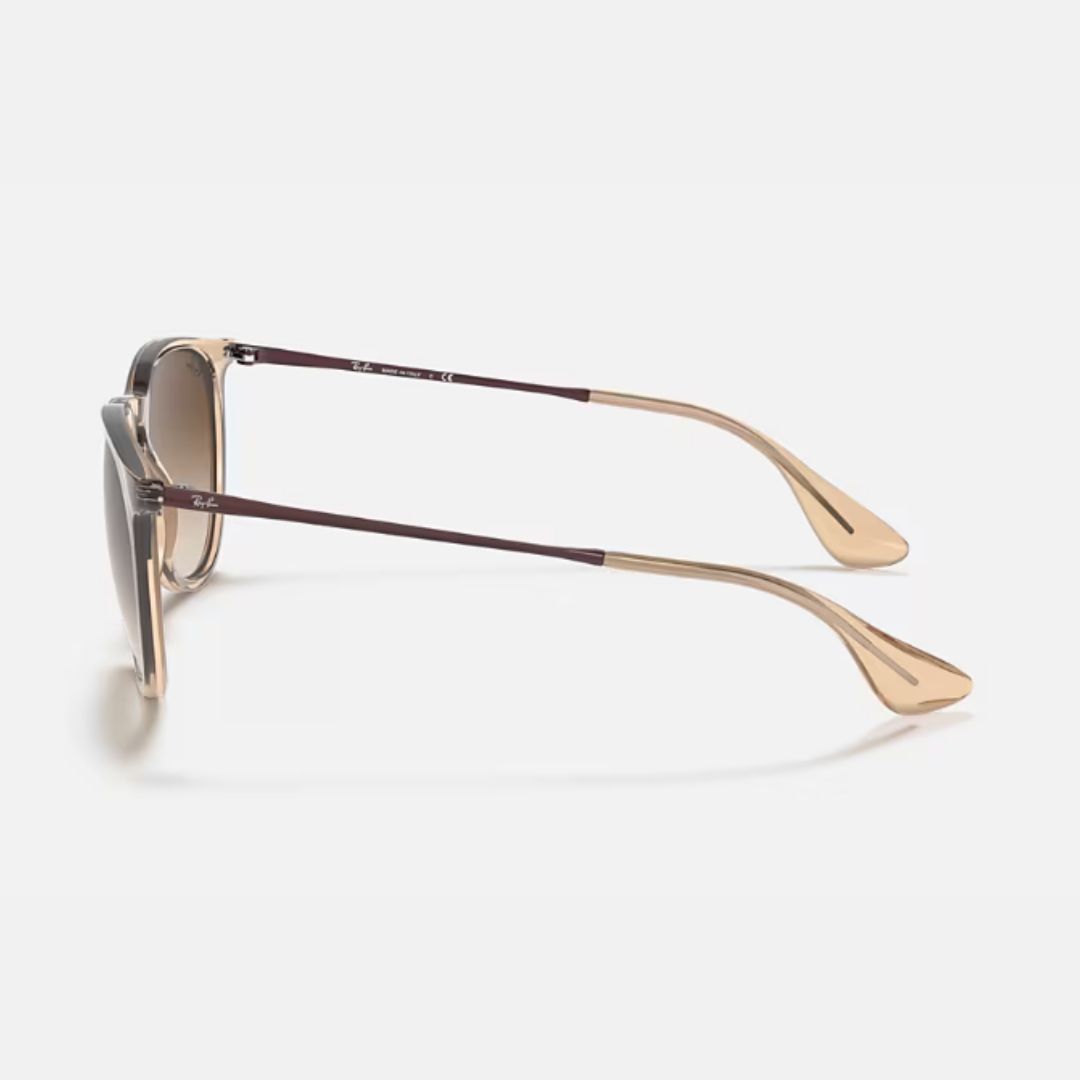 Descubrí los anteojos de sol Ray-Ban Erika marrón degradé. Diseño liviano, estilo urbano y protección UV400. ¡Elegí originalidad y confort!