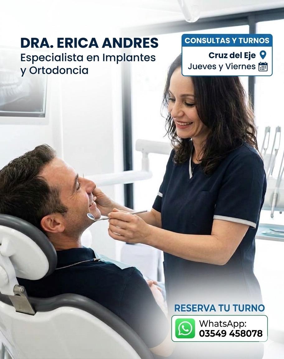 Dra. Erica Andres con ortodoncia